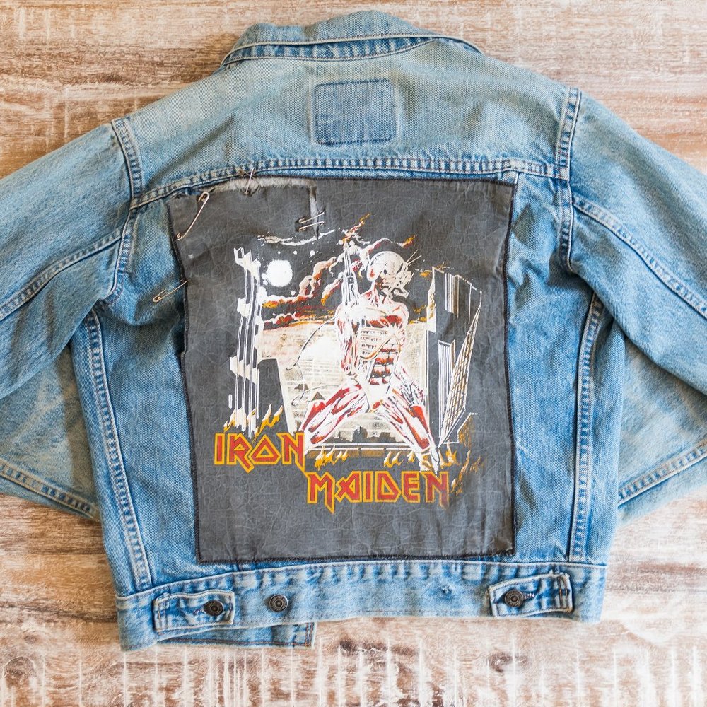 Vintage Levi's Denim Jacket Iron Maiden